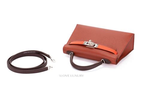 Hermès Tri Colour Verso Mini Kelly ii Rouge Venitien Rose Texas Rouge