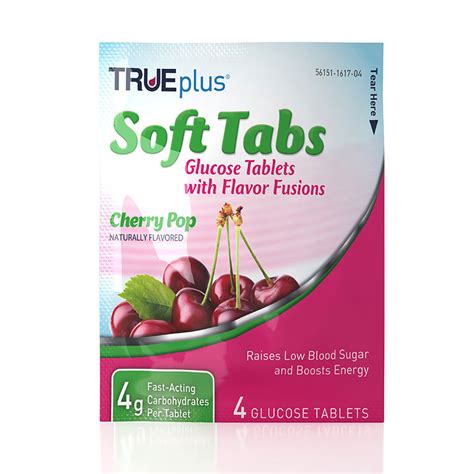 TRUEplus Glucose Tabs Flavor Fusions Cherry Pop 4ct - Case of 12 | ADW ...