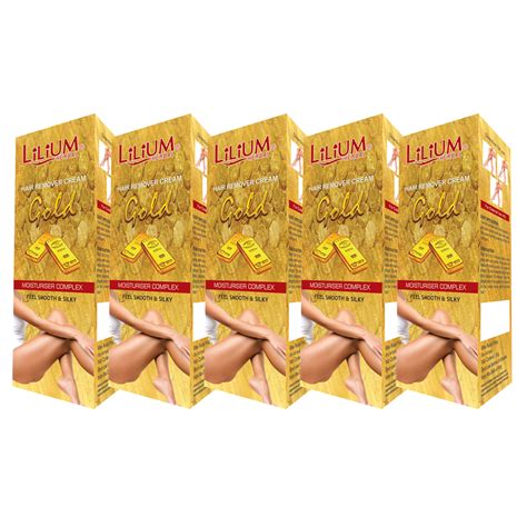 Buy Lilium Gold Hair Removal Cream 50g Pack Of 5 Online ₹349 From Shopclues