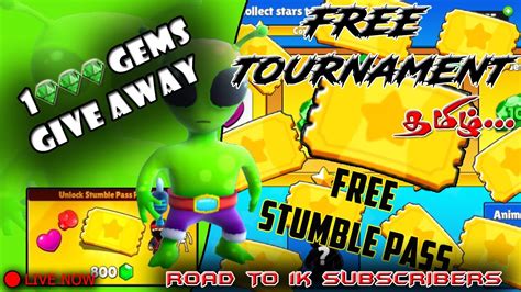 Stumble Guys Live Stream Tamil Gems Give Away Stumble Pass