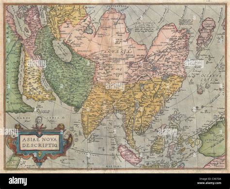 Ortelius Map Of Asia Stock Photos Ortelius Map Of Asia Stock Images