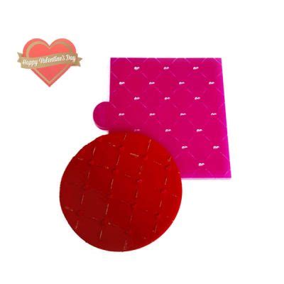 Fondant Debosser Diamond Heart Pattern Bakers Boutique