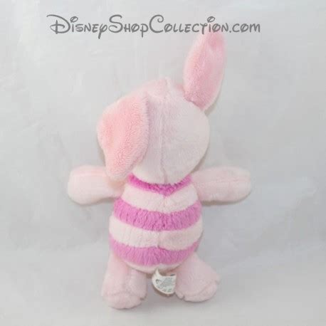 Peluche Porcinet Nicotoy Disney Classique Grosses Rayures Rose C