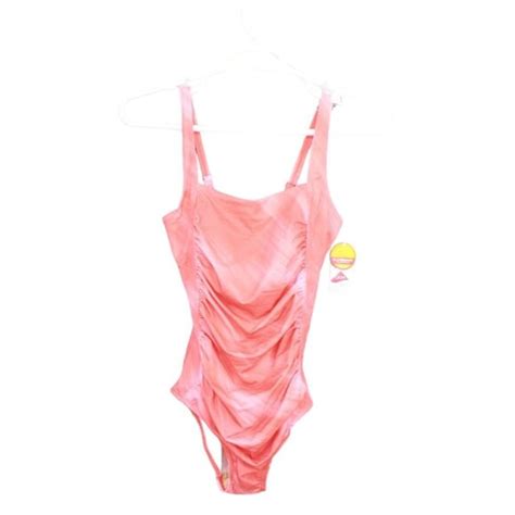 L L Bean Swim Nwt Ll Bean Beansport Swimwear Squareneck Tanksuit Hot Coral Sweep Poshmark