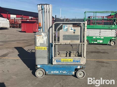 Genie Gr Electric Self Propelled Vertical Manlift Bigiron Auctions