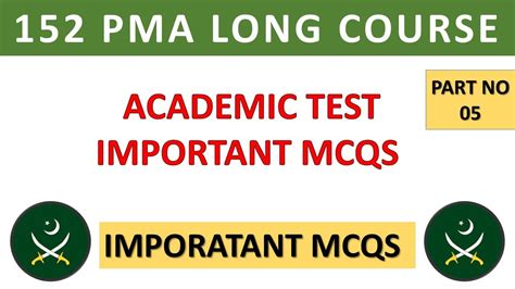 PMA 152 Long Course Initial Test Pattern Syllabus 152 PMA Long