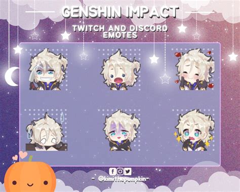 Albedo Twitch Emotes Genshin Impact Animated Emotes For Etsy Canada