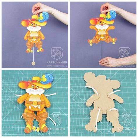 Забавные игрушки дергунчики из бумаги и картона: 10 классных идей