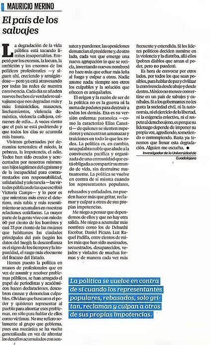 Fernando Belaunzar N On Twitter Tremenda Columna De Mauricio Merino