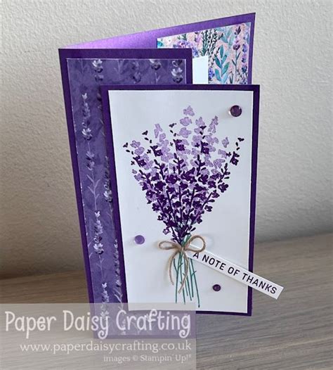 Share It Sunday Blog Hop Thank You Card Using Painted Lavender Stamp