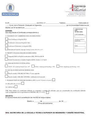 Fillable Online Solicitud De Reconocimiento De La Acreditaci N De Nivel