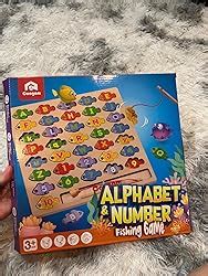 Amazon Coogam Magnetic Alphabet Numbers Fishing Game Wooden Abc