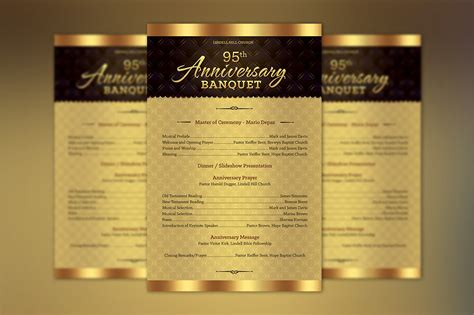 Church Anniversary One Sheet Program Template :: Behance