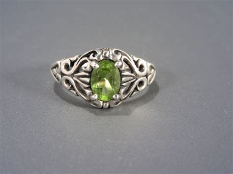 Vintage Opal And Peridot Ring Aurora Gold Rings