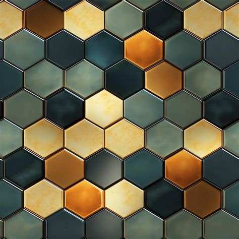 Premium AI Image | Hexagon tile pattern background