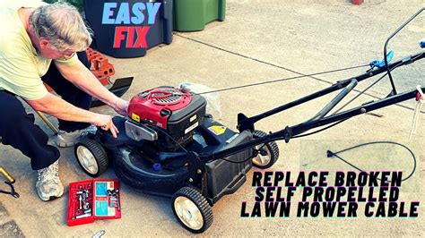 how to fix self propelled lawn mower cable
