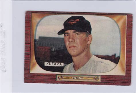 SW 1955 Bowman Baseball Card 215 Bob Kuzava Baltimore Orioles VG