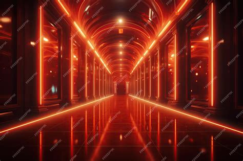 Premium Photo | Futuristic hallway Ai art