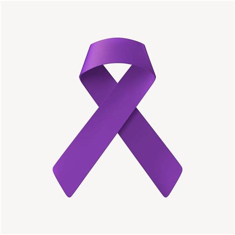 Purple Cancer Ribbon Clip Art