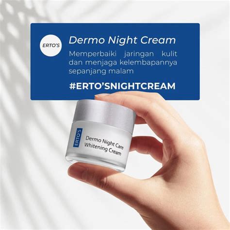 Jual Ertos Dermo Night Cream Krim Malam Pemutih Wajah Aman Bpom Halal