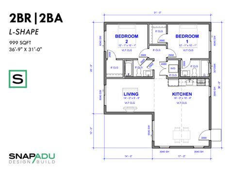 Adu Floorplan Bedroom Bath Plan Under Sqft Artofit