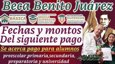 Becas Benito Juárez Fechas Y Cantidades De Pago Para Los Alumnos