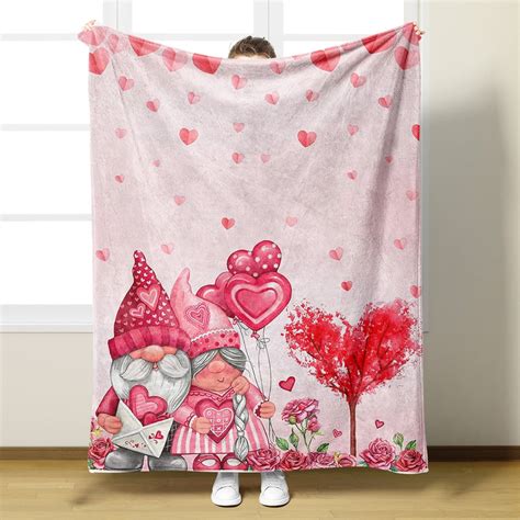 Otemrcloc Valentines Day Plush Fleece Throw Blanket 75×100 Facecloth