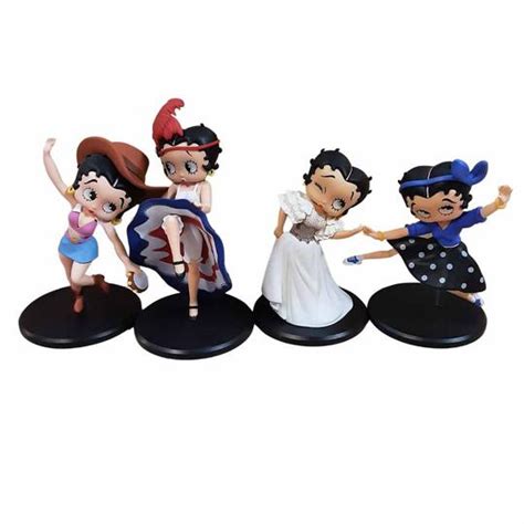 Lot De Quatre Figurines De Collection Hachette Betty Boop Label Emma S