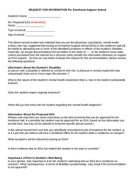 Request For Ination Esa Student S Name Doc Template Pdffiller