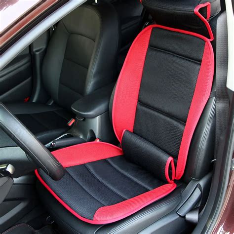 Aliexpress.com : Buy Plush Car Seat Covers with Lumbar and Neck Support Red & Gray Color ...