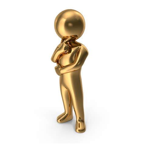 Gold Stickman Thinking Png Images And Psds For Download Pixelsquid