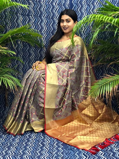 Women's Grey Kanchipuram silk saree dvz0002361 - Dvanza.com