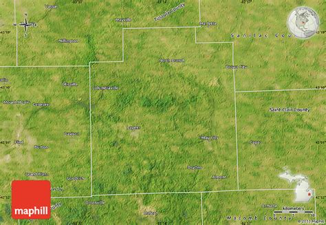 Satellite Map of Lapeer County