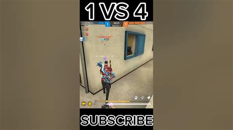 1vs4 In Free Fire 1vs4 Clutch Youtube