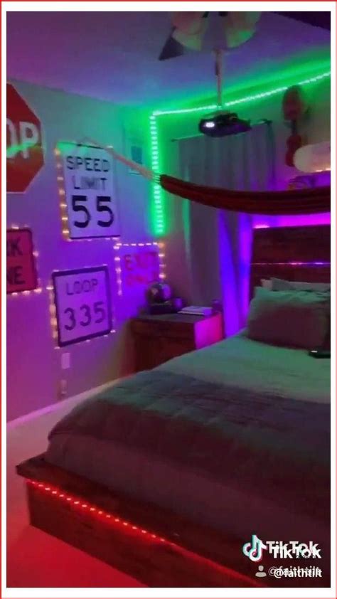 Neon Room Ideas Aesthetic Purple Bedroom