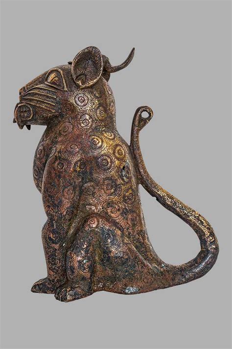 Léopard Royal Aquamanile Benin Edo Bronze Nigéria Savane Déco