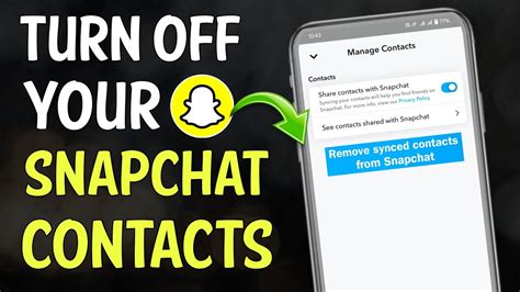 How To Turn Off Snapchat Phone Contact Sync Remove Synced Contacts