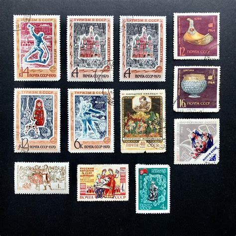 Vintage Soviet Union Stamps Set Of Mail Ussr S Etsy