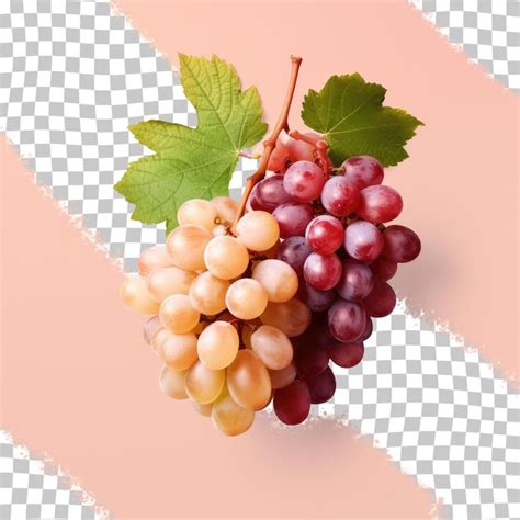 Premium PSD | Different types of grapes in red and white