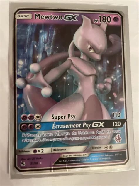 CARTE POKEMON MEWTWO 31 68 Holo GX Soleil Et Lune 11 5 SL11 5 FR EUR 1