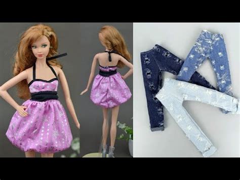 Barbie jeans pantolon nasıl yapılır barbie elbise yapımı 5