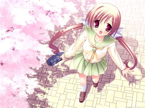 Anime girl spring blossoms wallpaper | 1600x1200 | #14686