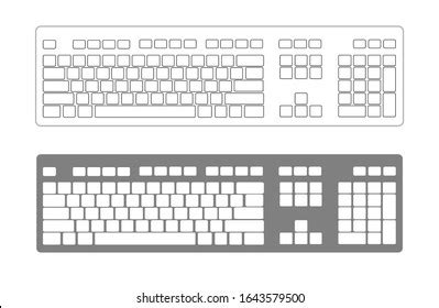 Qwerty Computer Keyboard Layout Vector Illustration Stock Vector ...