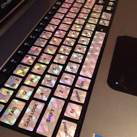 Aesthetic Alternative Holo Keyboard Rainbow Keyboard Stickers