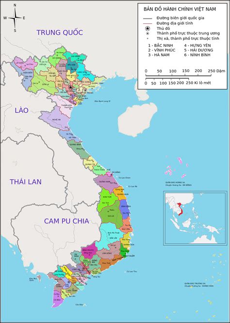 越南政区示意图 越南地图查询