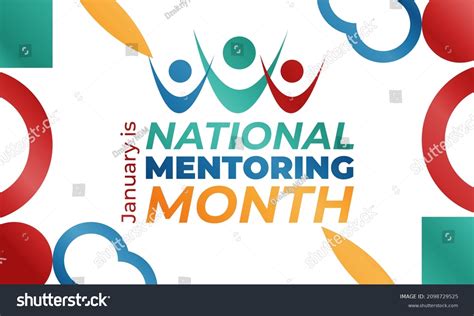 January National Mentoring Month Annual Mentoring Stock Vector Royalty