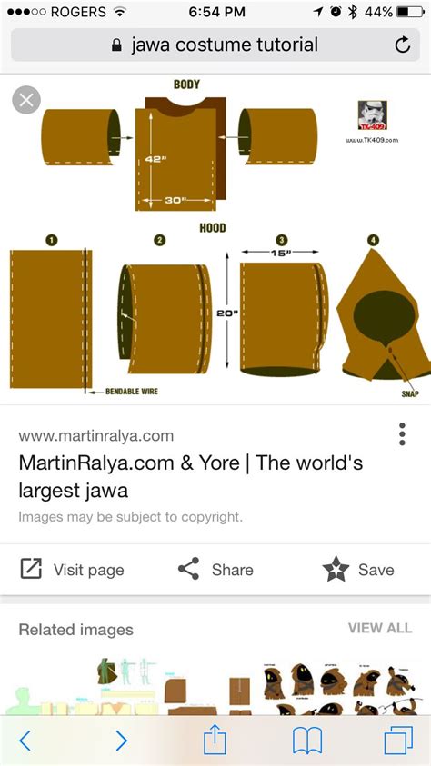 Jawa Costume Pattern