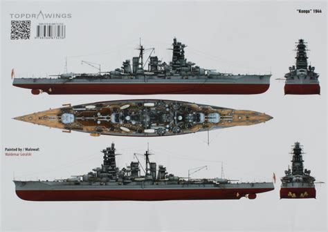 The Japanese Battleship Kongo 1944 - Top Drawings | IPMS/USA Reviews