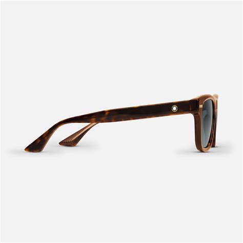 Squared Sunglasses With Havana Colored Acetate Frame Luxury