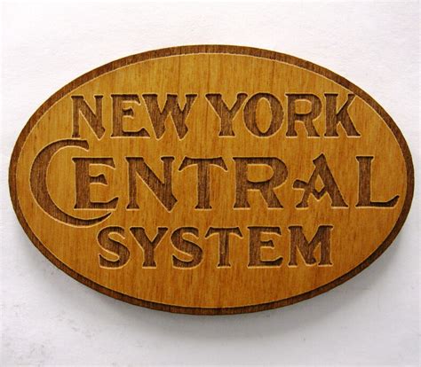 New York Central Railroad Logo Wooden Fridge Magnet Black | Etsy